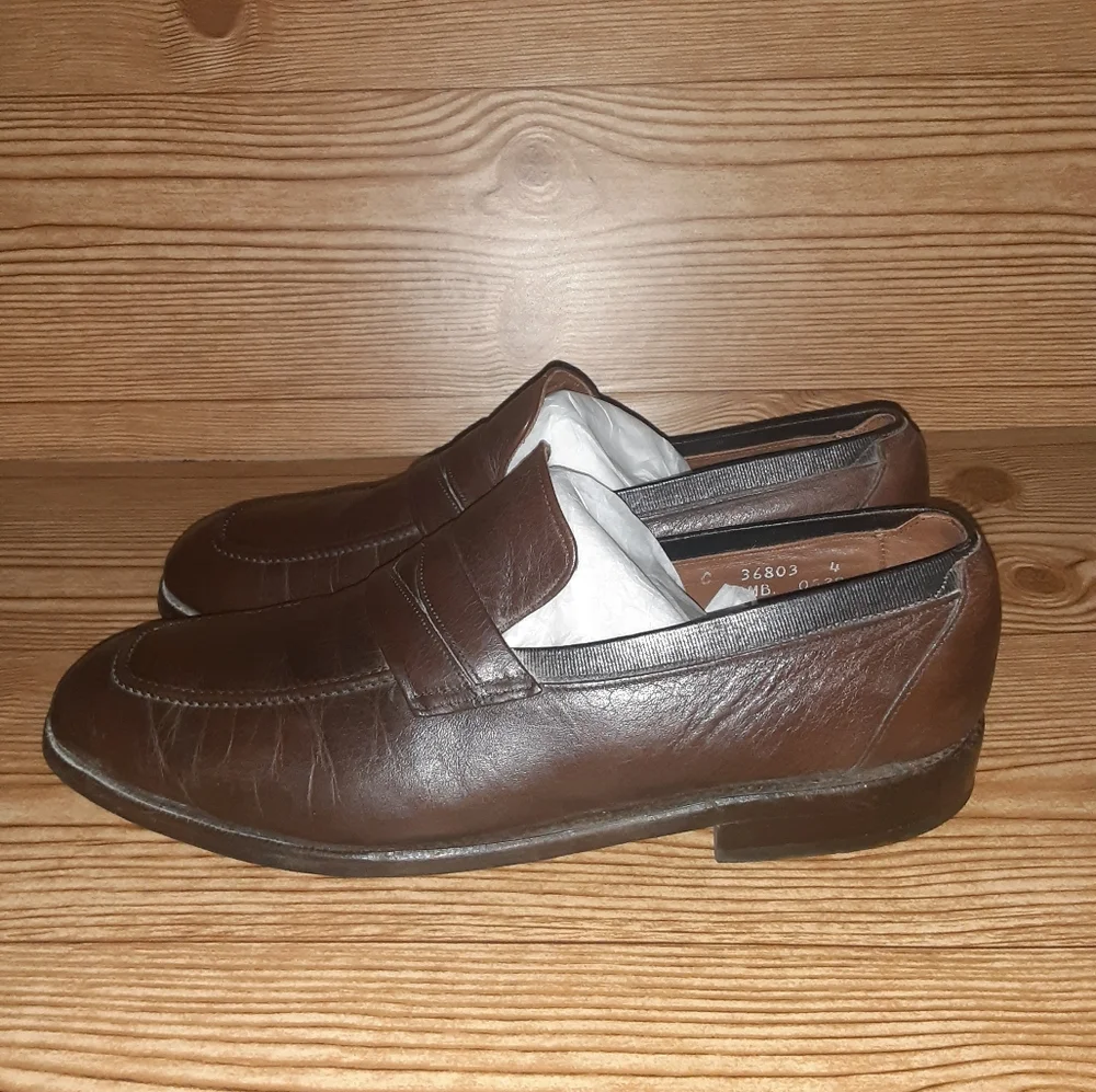 Mens' Allen Edmonds Bermuda Brown Leather Loafers Size 9.5 C